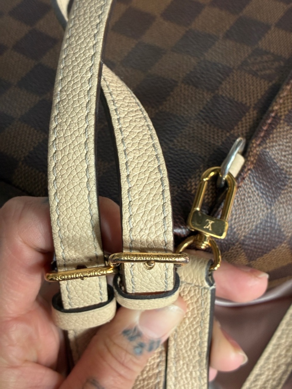 Louis Vuitton Brown and Crème Clapton Bag - Picture 13 of 14